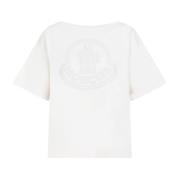 Hvid Bomulds T-shirt Bred Krave