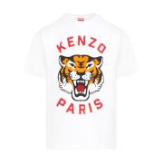 Heldig Tiger Hvid T-shirt