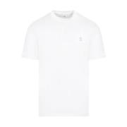 Hvid Bomuld T-Shirt Grundlæggende Design