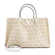 Ivory VLogo Medium Tote Skuldertaske