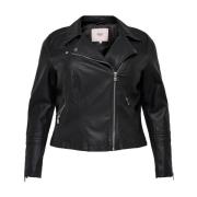 Carmakoma Caremmy Faux Leather Biker Noos Black | FreeWear Zwart