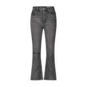 Højtaljede Ankel Flare Jeans