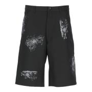 Sorte Play Shorts med All-Over Print