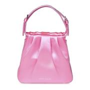 Krystal Pink Satin Håndtaske