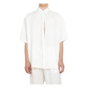 Hvid Buttondown Skjorte med Sideslidser
