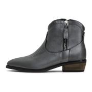 Luksus Læder Cowboy Støvler - Mørkegrå