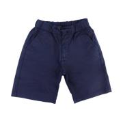 Blå Elastiske Bermuda Shorts