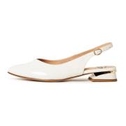 Hvide Slingback Ballerinaer