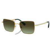 Gold Green Shaded Sunglasses
