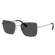 Stilfulde solbriller i sølv/mørkegrå