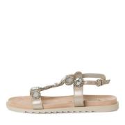 Strass Sandal med Dekorative Sten