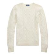 Klassisk Cable Strik Cashmere Pullover Sweater