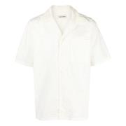 Hvid Bomuld Box-Pleat Skjorte