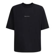 bomuld t-shirt med mini logo