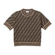 Brun FF Motiv Crop Sweater