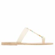 Farverig Perleflad Sandal