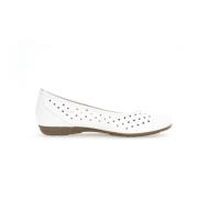 Perforerede ballerina sko - Hvid