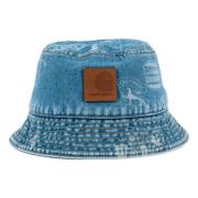 Stamp Bucket Hat i Denim