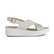 Hvide flade sandaler til kvinder