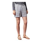 Afslappede Bermuda shorts i linned/silke