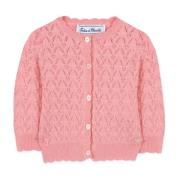 Rosa Bomuld Cardigan Sweaters