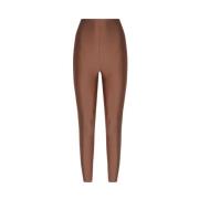 Intens Rust Nylon Leggings Elastisk Talje