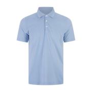 Blå Polo Skjorte Kort Ærme