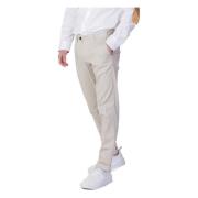 Hvide bomuldsblandede bukser med lommer