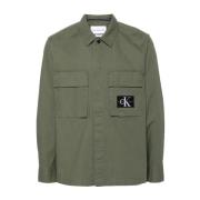 Militærgrøn Bomuldsskjorte CK Logo