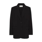 Sort Blazer i Relaxed Fit