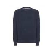 Marineblå Bomuld Ribstrik Sweater