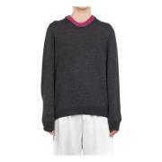 Grafisk Jacquard Crewneck Sweater