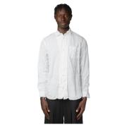 Hvid Krøllet Bomuldsskjorte