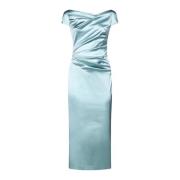 Elegante kjoler i hvid/blå