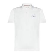 Hvid Polo Skjorte Broderet Logo