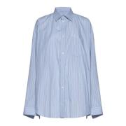 Stilfulde skjorter i hvid/blå