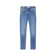 Blå Denim Jeans Trendy Stil