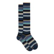 Italienske lange sokker Multifarvede Striber