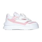 Hvid Rosa Panel Sneakers