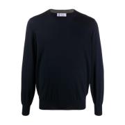 Navy+Mørkegrå Crew Neck Sweater