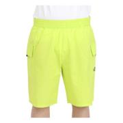 Fluorescerende gule lommesports shorts
