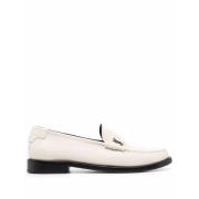 Perle Lambskin Monogram Plaque Loafers