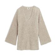 Wide-Sleeve Alpaca Wool-Blend Sweater