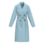 Blå Gabardine Trench Coat