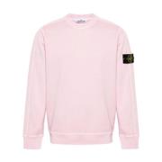 Pink Ribbed Sweater med Badge