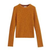 Skarp Orange Merino Uldtrøje