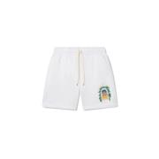 Avenida Printed Sweatshort Hvid