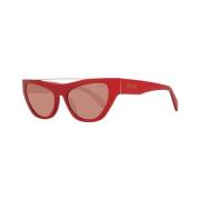 Røde Cat Eye Solbriller med UV-beskyttelse
