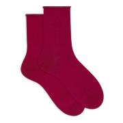 Fuchsia Bomuldskort Socks