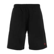 Stilfulde Sorte Bomuld Bermuda Shorts